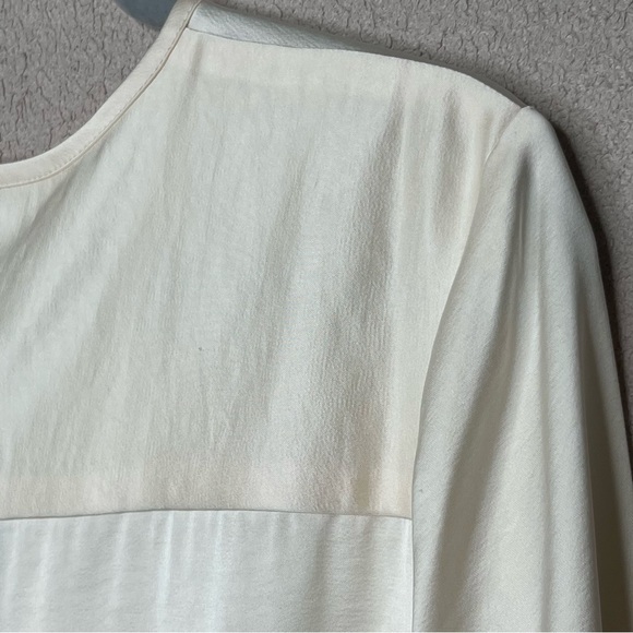 Saint Art Isabel Satin Long Sleeve Midi Dress-Champagne-Women’s M-Modest-NEW-NWT - Picture 9 of 15